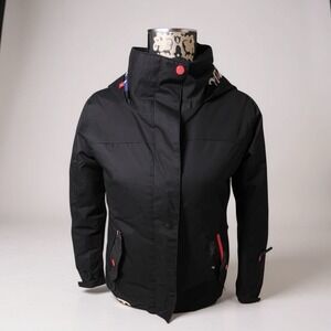 Roxy Dry Flight Ski Snowboarding Jacket Youth Size Large Navy Blue Pink Trim